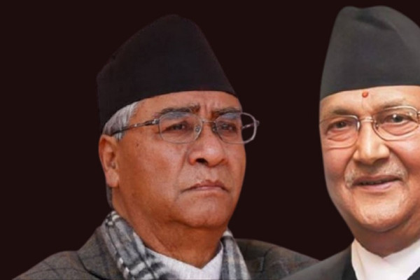 कांग्रेस सभापति देउवा भेट्न पुगे एमाले अध्यक्ष ओली